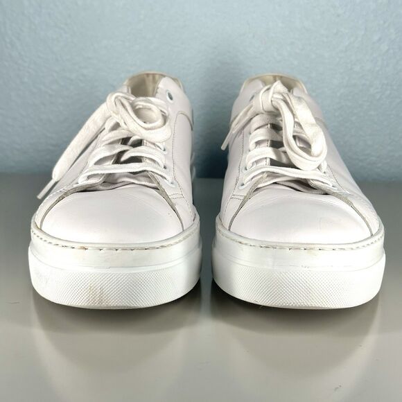 M.Gemi Shoes The Palestra Due White Leather Casual Shoes Size US 9.5 EU 40.5 - Picture 2 of 14